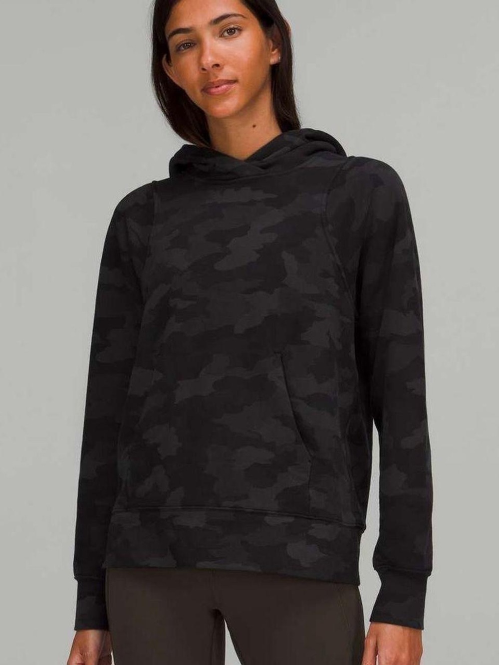 lululemon athletica Black Camo Pullover Hoodie Size 6